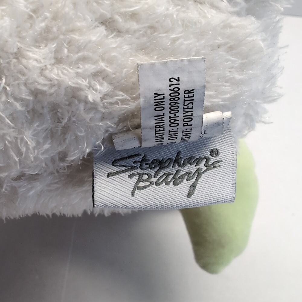 Stephan Baby Plush Sleepy Eye Owl Stuffed Animal Toy Green White Pink - Picture 8 of 10